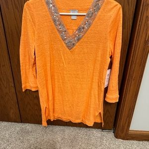 Chico's 3quarter sleeve linen tunic